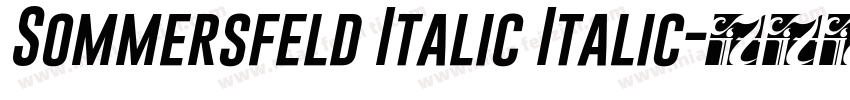 Sommersfeld Italic Italic字体转换